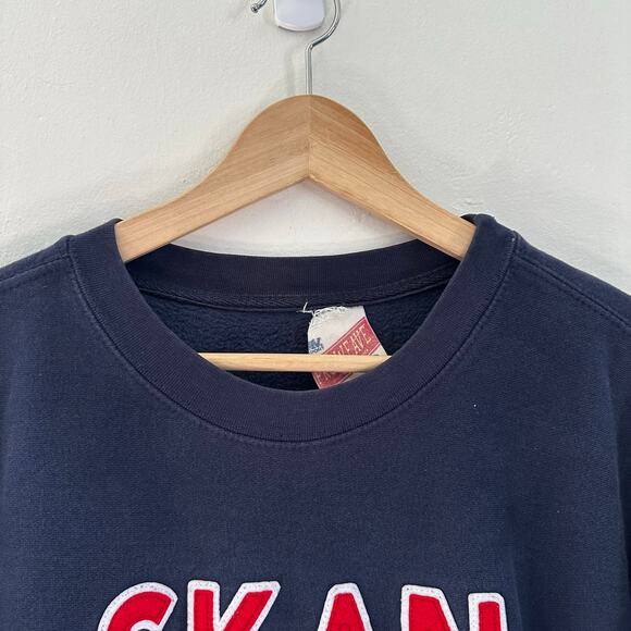 VTG Pro‎ Weave Skaneateles New York Pullover Crewneck Sweater Blue Size Large - Picture 10 of 10